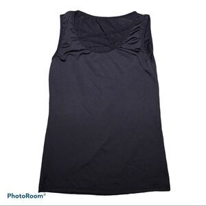 Crisscrossed Black Tank Size Medium